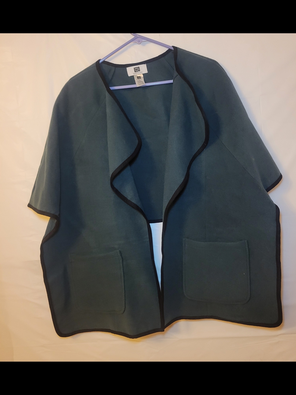 Laundry by Design Dark Teal Top with Black Trim